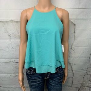 NWT MOD Seafoam Green Layered Top